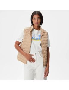 Lacoste - Lacoste Women's High Collar Quilted White Vest BF2401